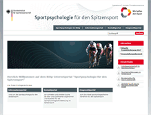 Tablet Screenshot of bisp-sportpsychologie.de